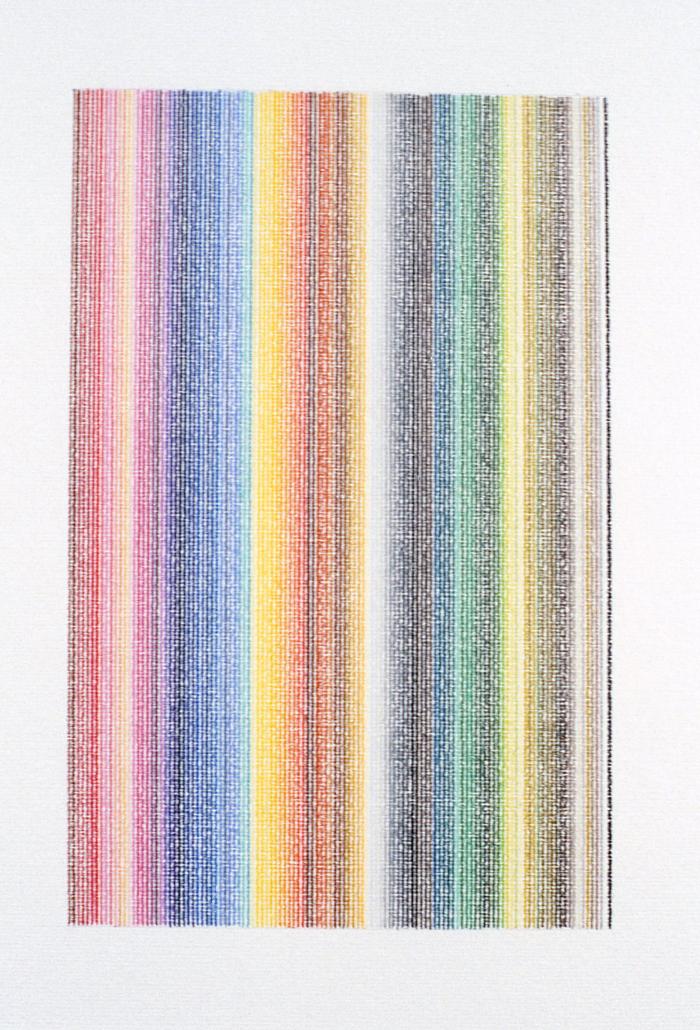 120 farbige Linien, eng, System Caran d'Ache [120 colored lines, compact, System Caran d'Ache]